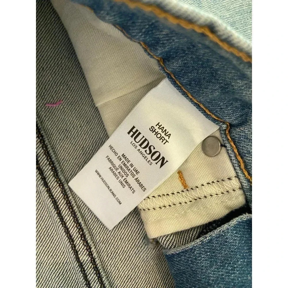 Hudson NWOT Hana Mini Denim Biker Shorts Size 27 NWOT - Picture 11 of 11